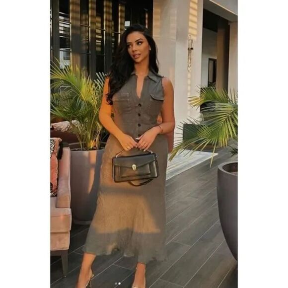 ZARA 100% LINEN SHIRT DRESS NEW - Picture 12 of 12